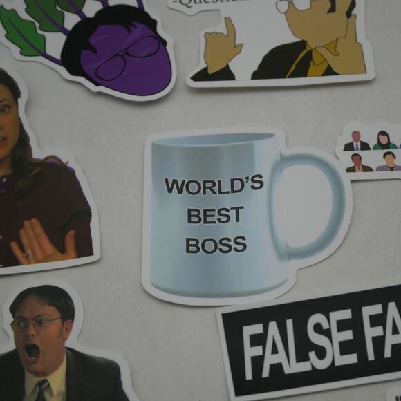 46 The Office Stickers Michael Dwight Jim Stanley Kevin Vinyl Laptop Bottle - Picture 11 of 14
